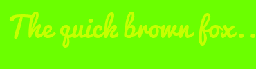 Image with Font Color C5FF00 and Background Color 6BFF00